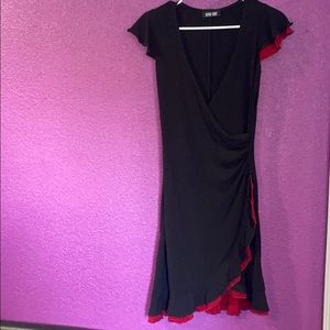 Byer Too!, Fitted Black/red ruffles dress